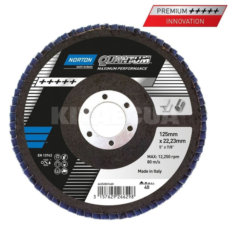 Коло зачистне 125х22мм P40 Quantum пелюстковий NORTON (662544 45878-NORTON)