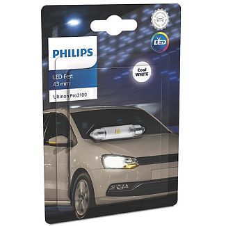 LED лампа для авто Ultinon Pro3100 SV8.5 0.6W 6000K 43мм PHILIPS