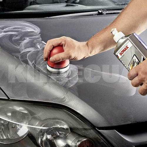 Кольоровий поліроль c воском сіра 500мл Polish&Wax Color NanoPro Sonax (296300) - 3