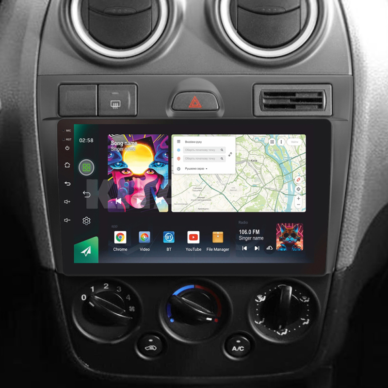 Штатная магнитола PRO 9464 4+64 Gb 9" Ford Fiesta Mk VI 5 Mk5 2002-2008 SIGMA4car (39590) - 3