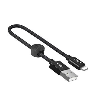 Кабель USB - Lightning 2.4A X35 0.25м черный HOCO