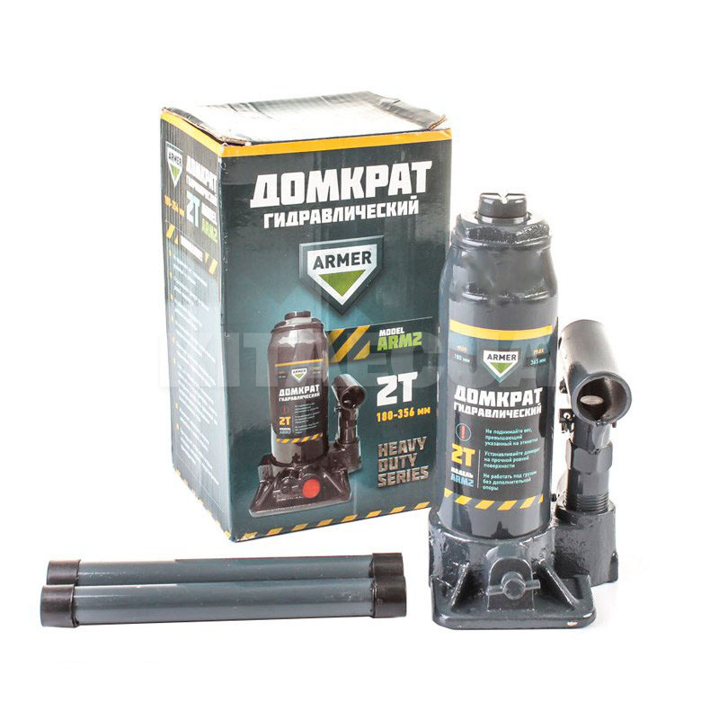 Домкрат гідравлічний пляшковий до 2т (180-355) мм) ARMER (ARM2-ARMER)