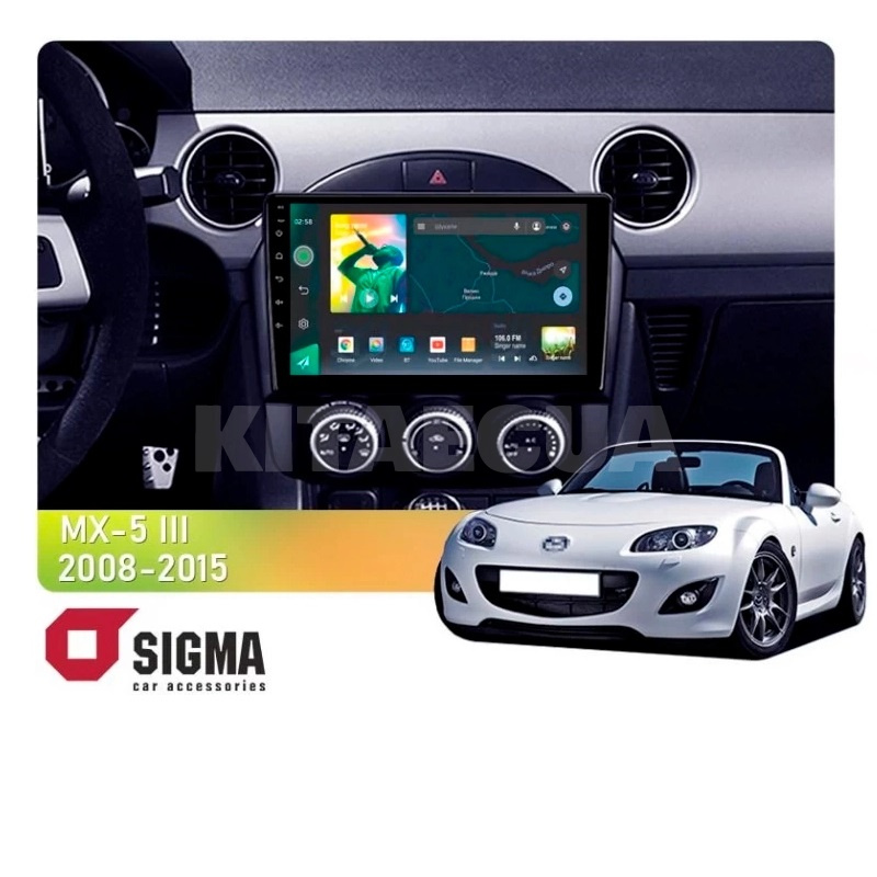 Штатна магнітола X9464 4+64 ГБ 9" Mazda MX-5 3 NC 2008-2015 SIGMA4car (38528) - 3