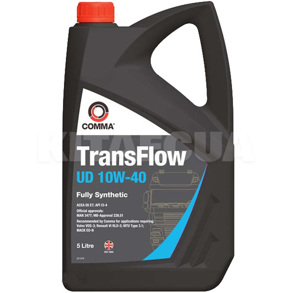 Масло моторне напівсинтетичне 5л 10W-40 TRANSFLOW UD COMMA (C557DC)