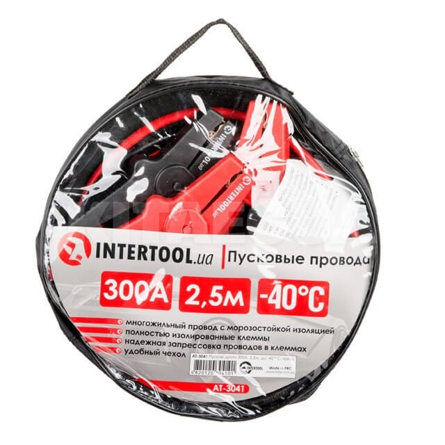 Пускові дроти 300А 2.5м Intertool (AT-3041) - 4