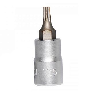 Головка торцевая с 6-лучевой насадкой T15 1/4" 32 мм FORCE