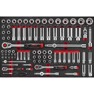 Набор инструментов 1/2" 1/4" 3/8" в ложементе 88 предметов FORCE