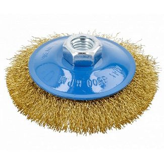 Щітка дискова латунна з різьбленням 100 мм HOGERT