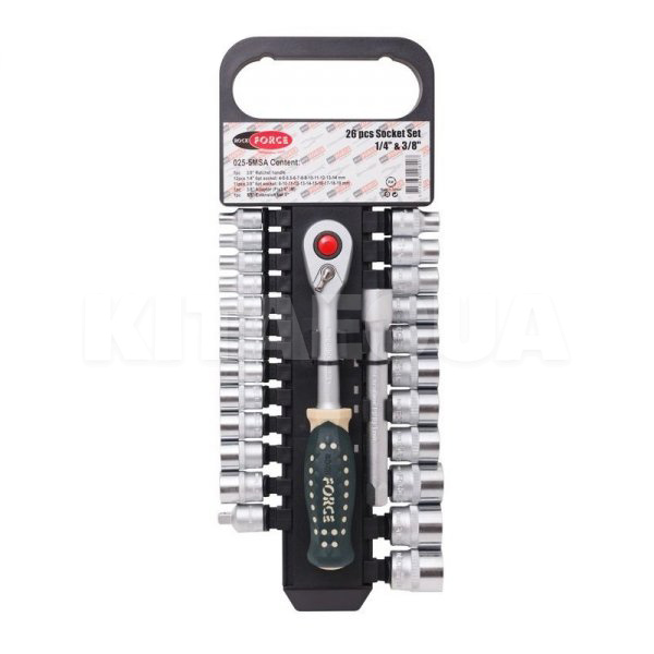 Набір торцевих головок з тріскачкою 1/4" 3/8" 26 предметів ROCKFORCE (RF-025-5MSA)