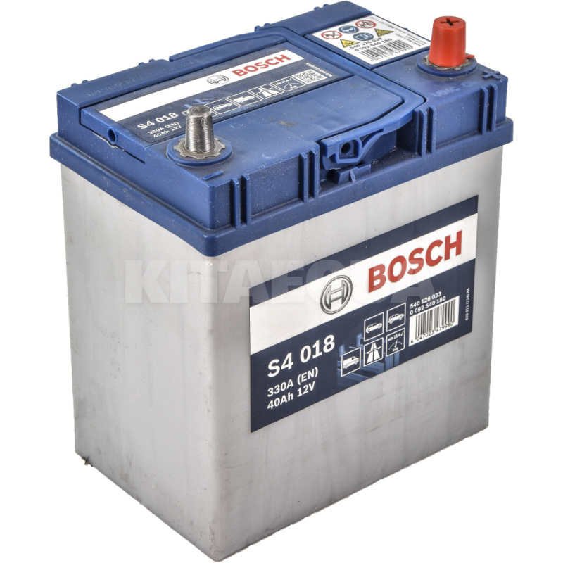 Акумулятор автомобільний 40Ач 330А "+" праворуч Bosch (0092S40180)