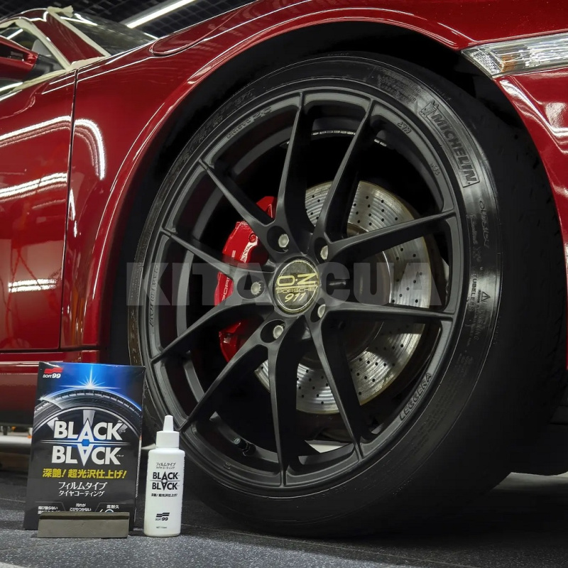 Очиститель (чернитель) шин Black Hard Coat for Tire 110мл SOFT99 (02082) - 5