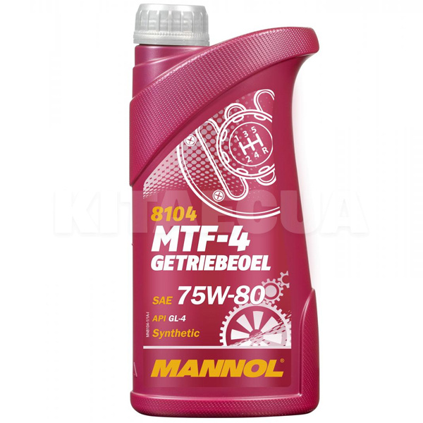 Масло трансмісійне синтетичне 1л 75W-80 MTF-4 Getriebeoel Mannol (MN8104-4)