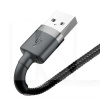 Кабель USB - Lightning 2.4A 1м серый/черный BASEUS (CALKLF-BG1)