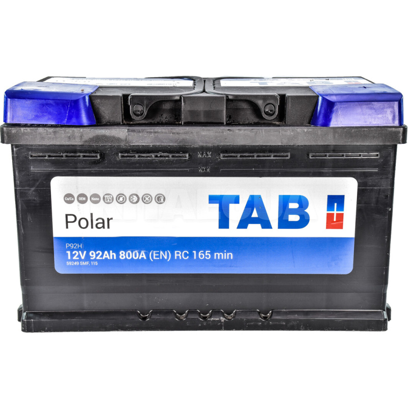 Аккумулятор автомобильный 92Ач 800А "+" справа TAB (TAB POLAR 92 L4)