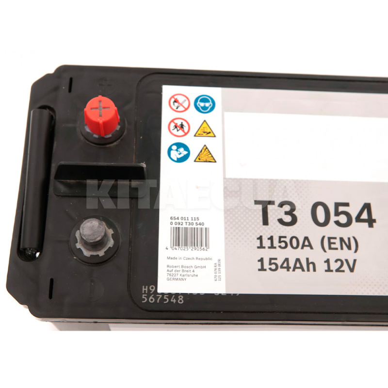 Аккумулятор автомобильный T3 054 154Ач 1150А "+" слева BOSCH (0 092 T30 540) - 2