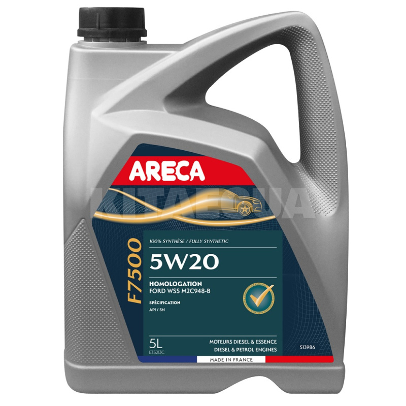 Масло моторное синтетическое 5л 5W-20 F7500 ARECA (051398)