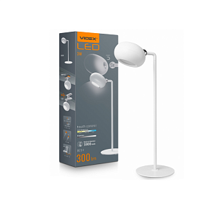 LED настільна лампа з акумулятором біла VIDEX