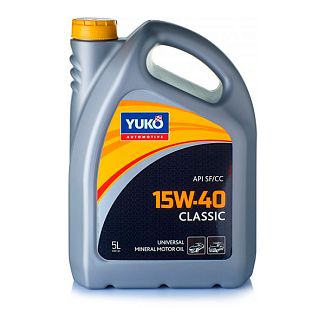 Масло моторне мінеральне 5л 15W-40 Classic Yuko