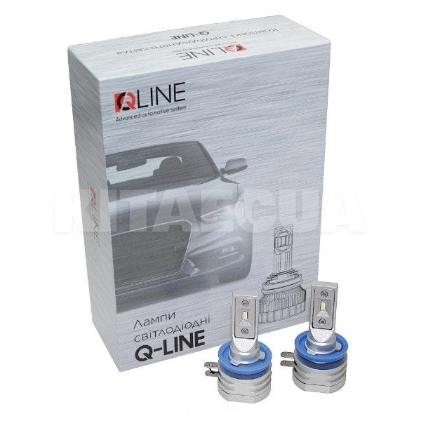 LED лампа для авто Alpha H11B 6000K (комплект) QLine (00-00020349) - 3