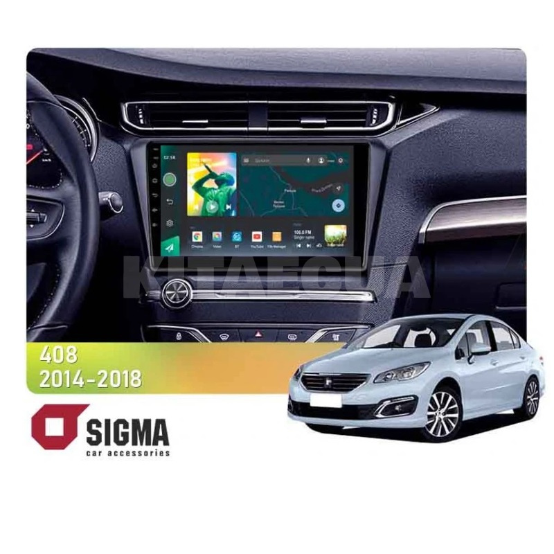 Штатна магнітола X10232 2+32 Gb 10" Peugeot 408 2014-2018 SIGMA4car (34180)