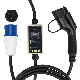 Зарядка для электромобиля 7.4 кВт 32A 1-фаза Type 1 (американское авто) WI-FI ElectroS