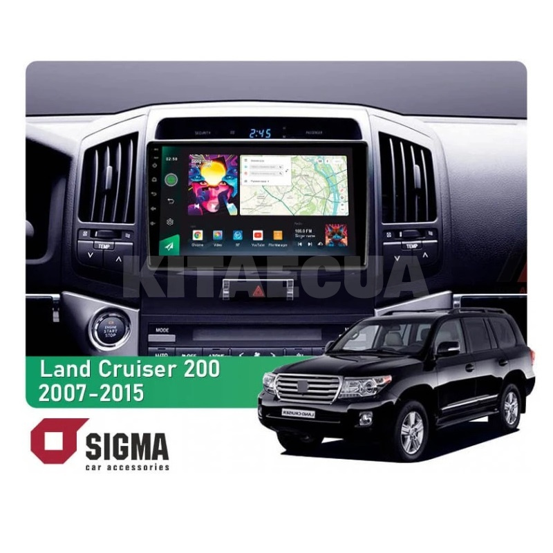 Штатна магнітола PRO 10464 4+64 Gb 10 Toyota Land Cruiser 11 200 2007-2015 (F1) SIGMA4car (40184)