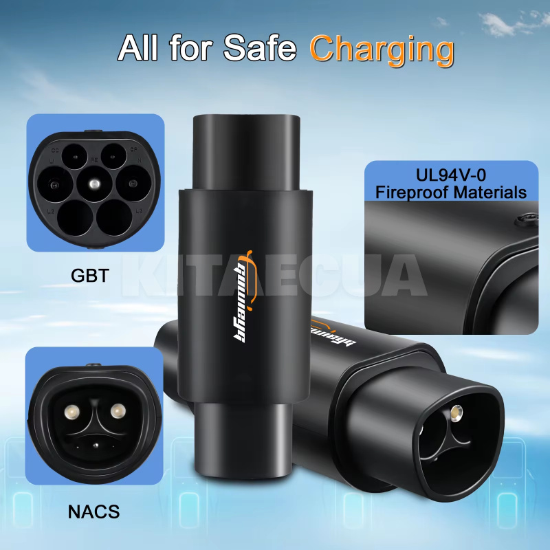 Перехідник Guwieyg 7.4 кВт 32А 1-фаза Type Tesla (станція) - GB/T AC (китайське авто) GUWIEYG (P-TSGBT) - 10