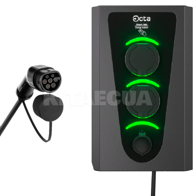 Зарядна станція комерційна 22 кВт 3-порту SW322-S-S-C2 Smart Wall Octa Energy (SW121)