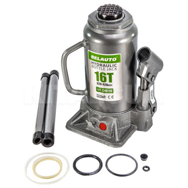 Домкрат гидравлический бутылочный до 16т (220мм-420мм) телескопический BELAUTO (DB16)