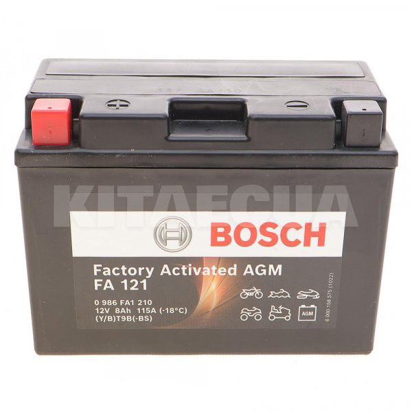 Мото акумулятор FA 121 8Аг 115А "+" зліва Bosch (0 986 FA1 210)