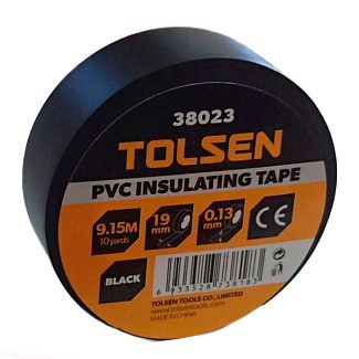 Изолента 9.2м х 19мм черная TOLSEN