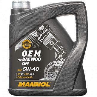 Масло моторное синтетическое 4л 5W-40 O.E.M. for Daewoo/GM Mannol