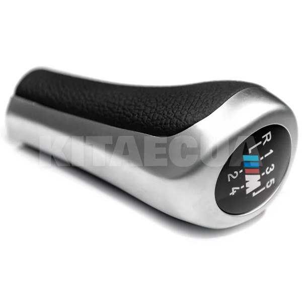 Ручка КПП черно-серая кожзам для BMW 5 E60 2003-2010г 5 ступ ABM (25112229443)