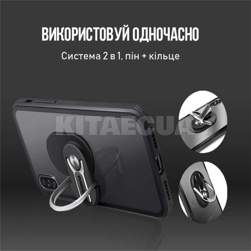 Автомобільний тримач Premium Space Gray RM-C200 XoKo (XK-RM-C200GR) - 6