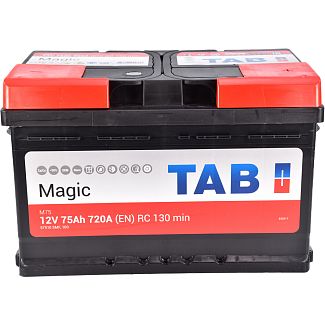 Аккумулятор автомобильный 75Ач 720А "+" справа TAB