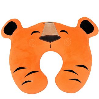 Подушка в машину під шию "Тигрік" оранжево-чорна Tigres