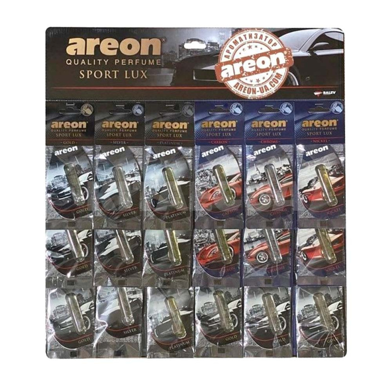 Ароматизатор Lux Sport Liquid "микс" 5мл на планшете 18шт. AREON (PANLX24-11122)