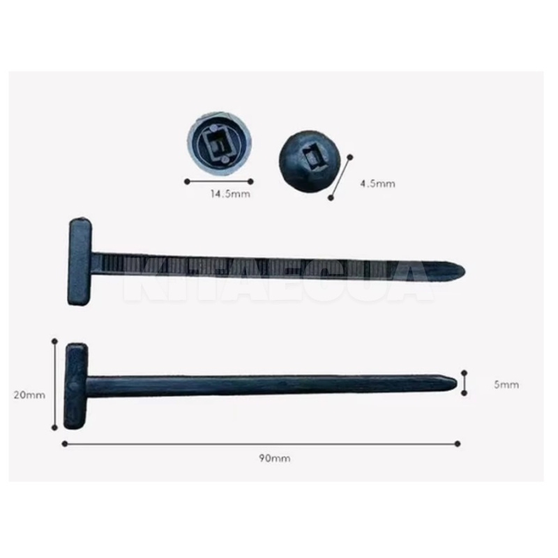 Хомут пластиковий нейлоновые самоблокирующиеся стяжки с фиксатором 10шт. (упаковка) (211125Af) - 2