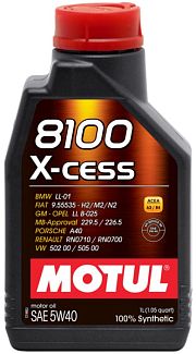 Масло моторное синтетическое 1л 5W-40 8100 X-Cess MOTUL