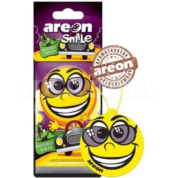 Ароматизатор сухой листик "беверли хиллз" Smile Dry Beverly Hills AREON (ASD25)