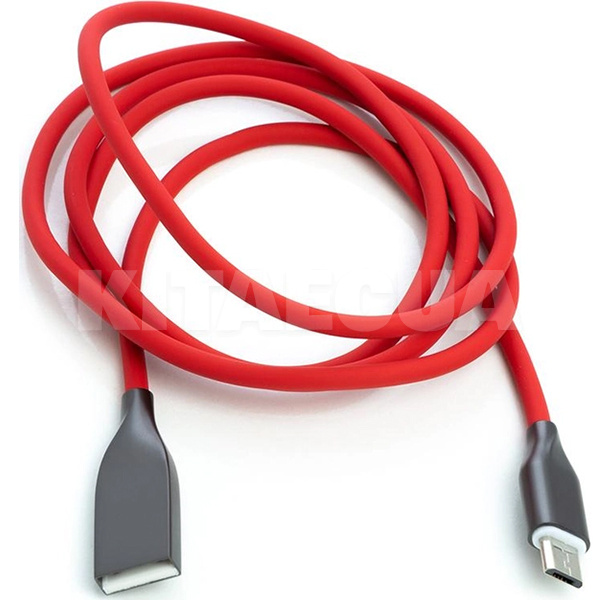 Кабель USB microUSB 2.4А 1м червоний PowerPlant (CA911363) - 3