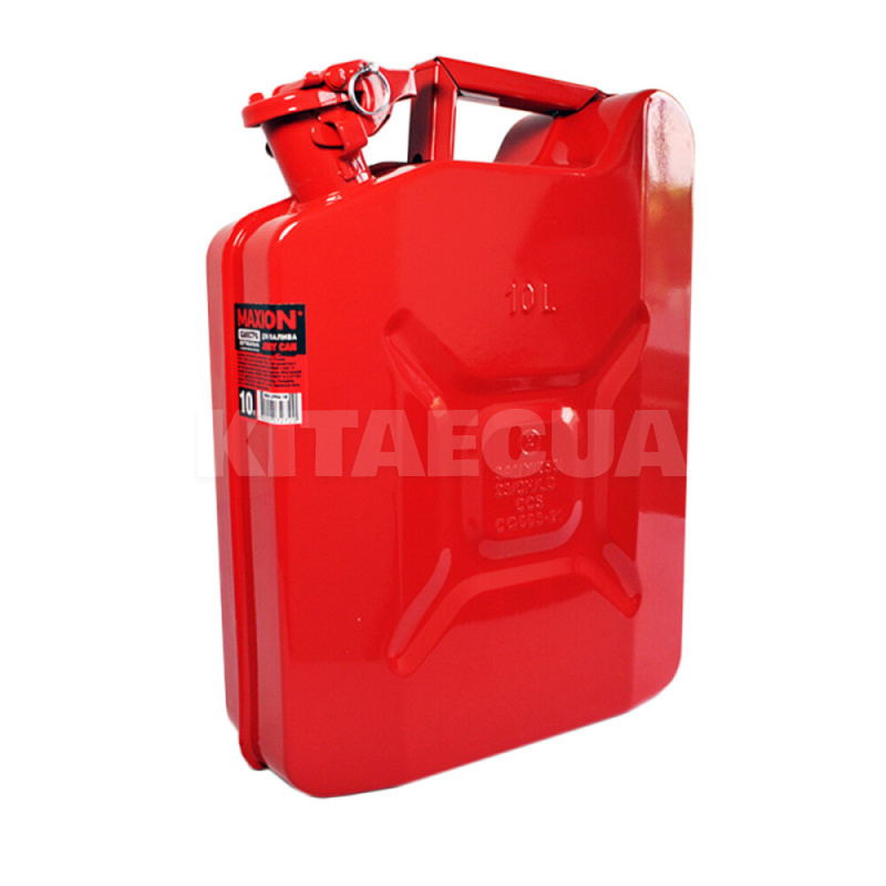 Канистра вертикальная 10л красная металлическая с антикоррозийной обработкой MAXION (MXAC-LDYGL10) - 2