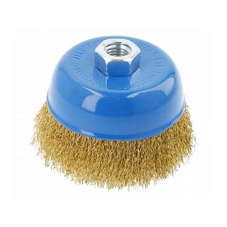 Щітка чашкова латунна з різьбленням 100 мм HOGERT