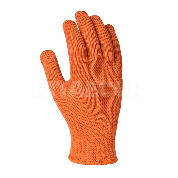 Перчатки рабочие универсальные трикотажные оранжевые XL с синей звездой DOLONI (564) - 2