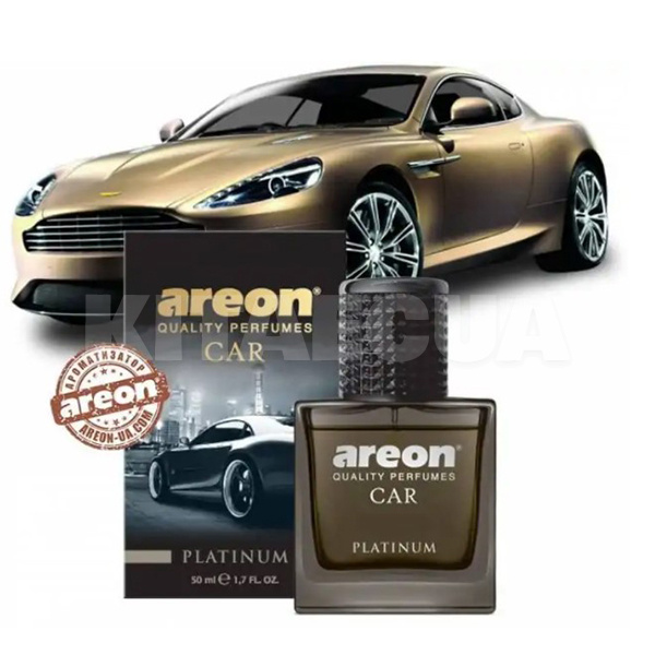 Ароматизатор "платина" 50мл CAR Perfume Glass Platinum AREON (MCP06)