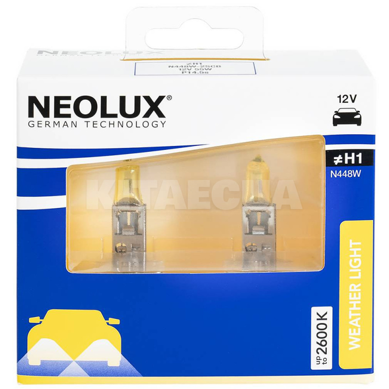 Галогенные лампы H1 55W 12V Weather Light комплект NEOLUX (NE N448W-2SCB)