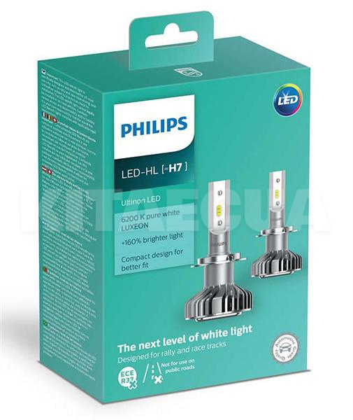LED лампа для авто H7 PX26d 14W 6000K PHILIPS (PS 11972 ULW X2) - 3
