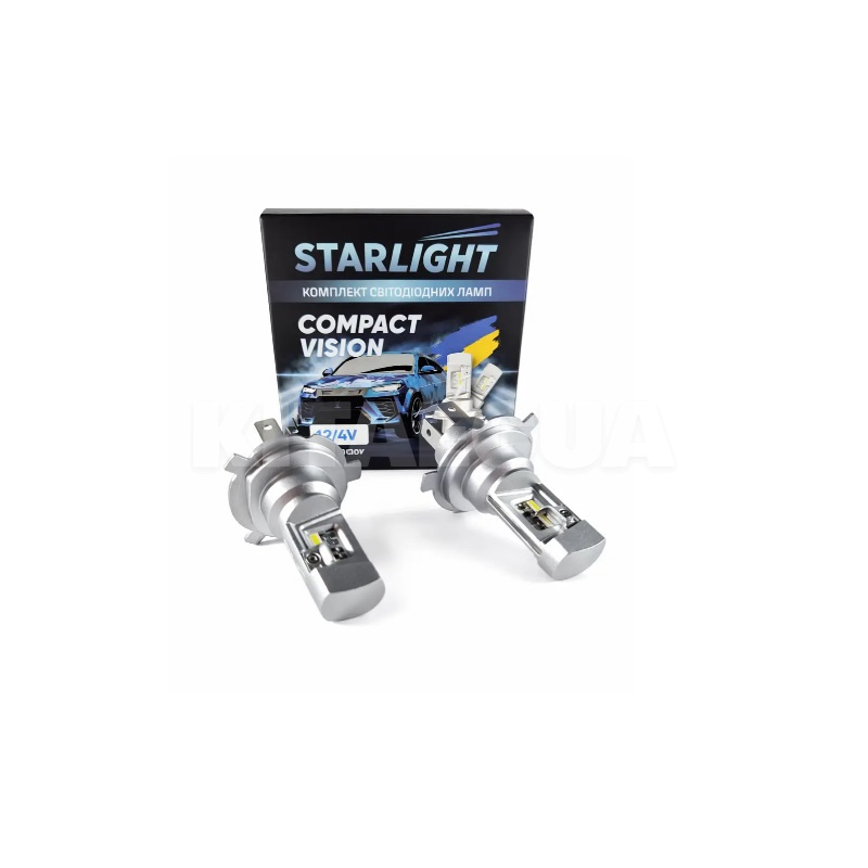 LED лампа для авто Compact Vision H4/H19 36W 6000K (компл.) StarLight (SL-CV-H4)