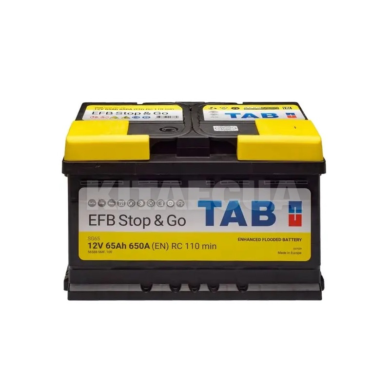 Аккумулятор автомобильный 65Ач 650А "+" справа TAB (212 065)
