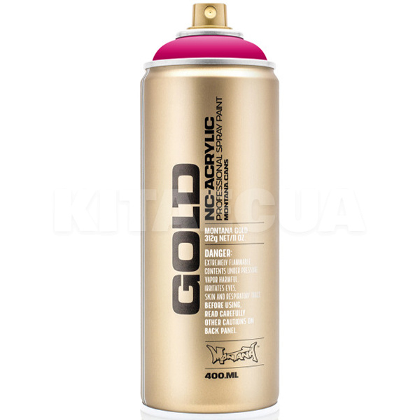 Краска декоративная акриловая 400мл P3000 "100% фуксиновый" малиновая полуматовая Gold MONTANA (285585-MONTANA)